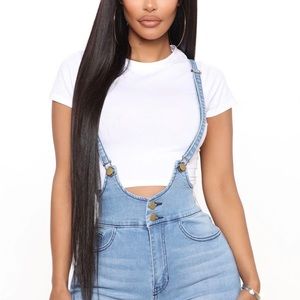 Denim Overalls Light Blue Wash
